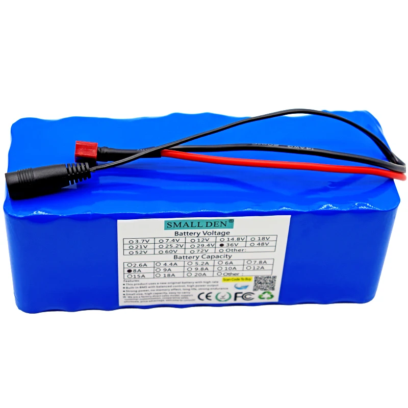 36V 8Ah 18650 10S4P rechargeable lithium battery pack electric bicycle motorcycle scooter vehicle built-in BMS | Электроника