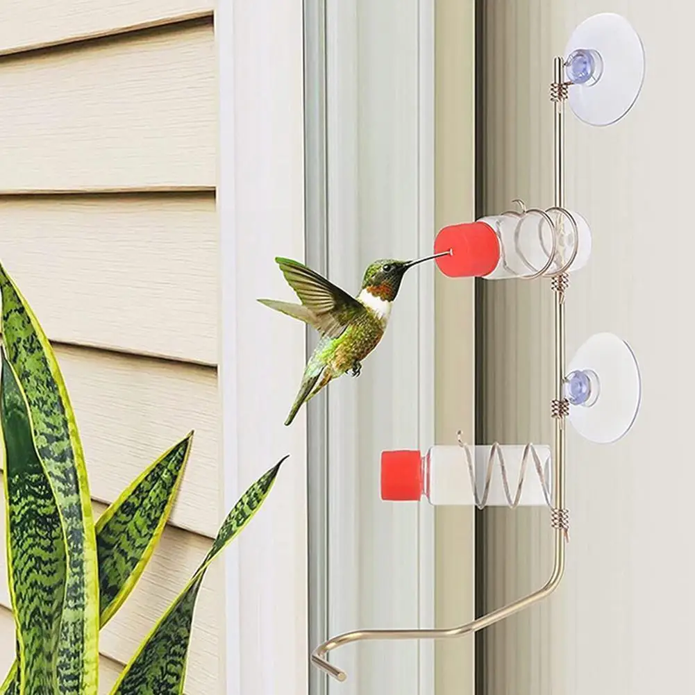

Кормушки для Колибри для улицы, кормушки для Колибри с геометрическим креплением на окно, медная кормушка, прозрачные бутылки, домашний дек...
