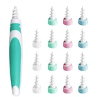 Набор для чистки ушей из силикона, 16 шт., мягкая спираль для ухода за ушами, инструменты для здоровья, инструмент для удаления ушного воска