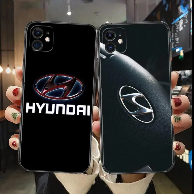 Hyundai Luxury Car Logo Phone Case For Apple IPhone 13 12 11 14 Pro Max Mini SE XR X XS  Max 6 6S 8 7 plus New Fashion Covers