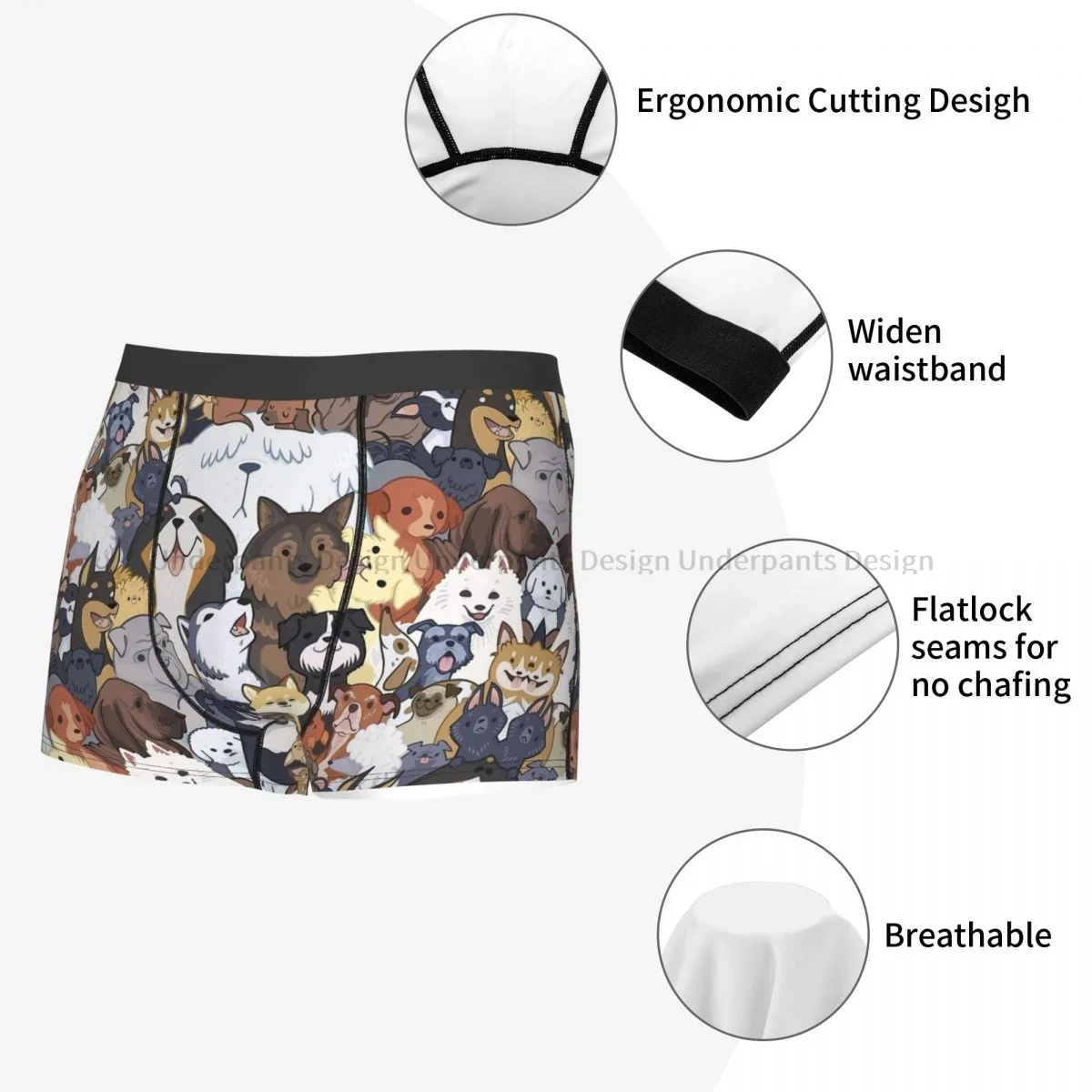 Трусы Pupper вечерние дышащие трусы мужское нижнее белье удобные шорты боксеры