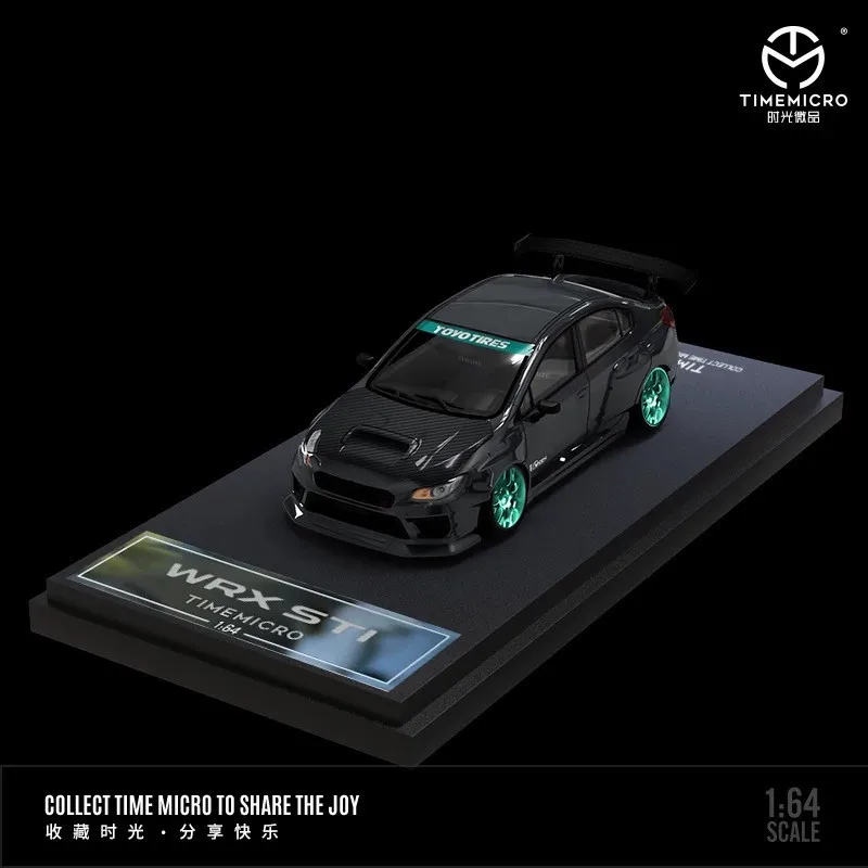 TIME MICRO&ampMOREART 1:64 WRX STI Carbon Cap литая под давлением модель автомобиля для ограниченной
