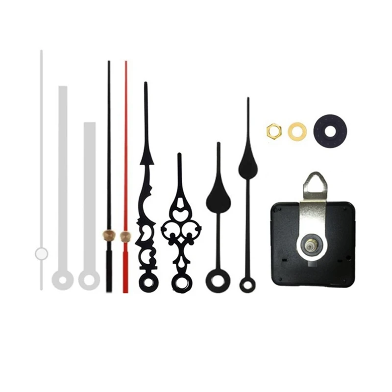 

Silent Quartz DIY Wall Clock Motor Kit Movement Mechanism DIY Repair Parts Replacement With 3 Different Pairs Hands