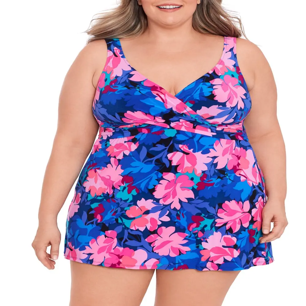 

HMCN Women`s Plus Cross Your Heart Swim Dress