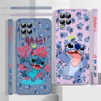 cartoon lilo stitch phone case for oppo realme c2 c11 5 5i 6 6i 6s 7i 8 8i 9 9i pro puls liquid left rope funda cover