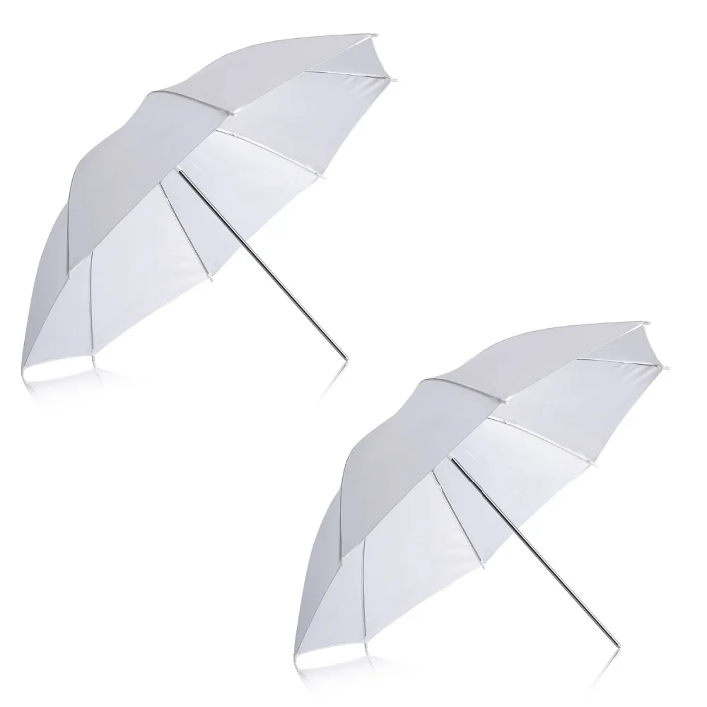 

Neewer 2 Pack 33"/84cm White Translucent Soft Umbrella For Photo And Video Studio Shooting
