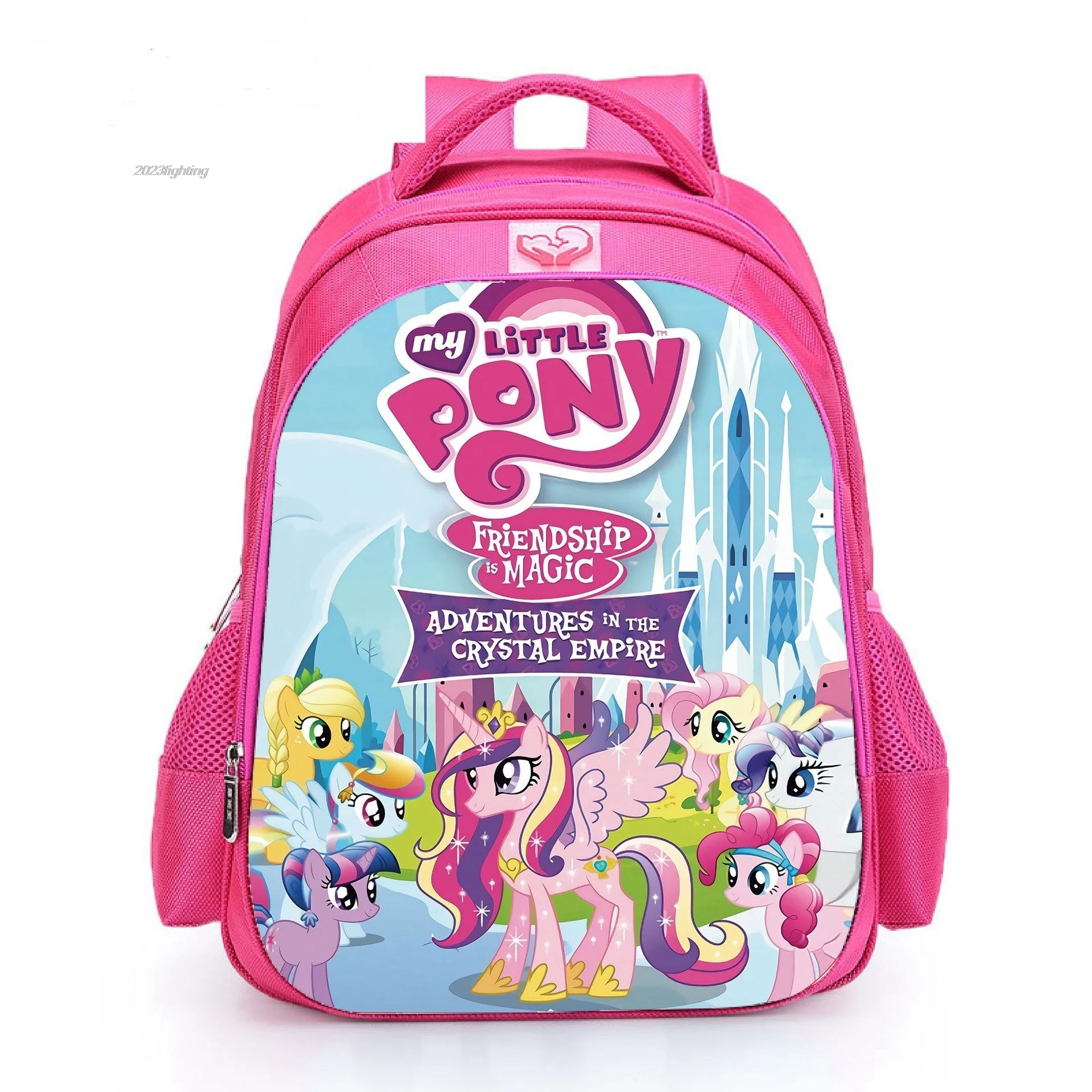 Фото Рюкзак My Little Pony, розовый, для девочек младшего школьного возраста, с мультяшным рисунком, ортопедический, облегчающий нагрузку, милые детские ранцы №4