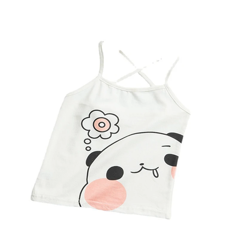 

Детское нижнее белье для девочек, летняя майка с мультяшными животными, майка без рукавов на весну, детские топы, футболки для малышей, повседневная одежда