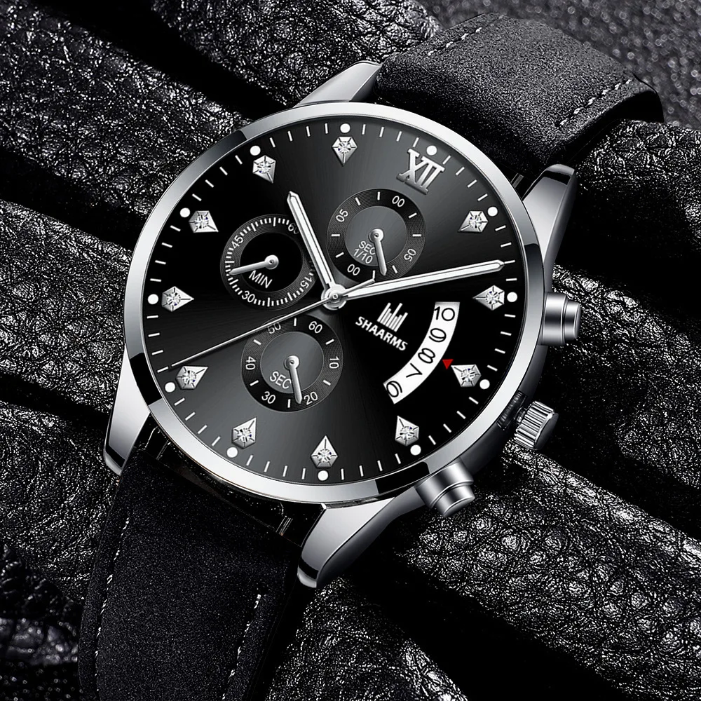 

Whatches for Men Wrist Watch Watch Men Sports Men's Watch Men's Leather Business Watch Calendar Quartz Watch Relojes