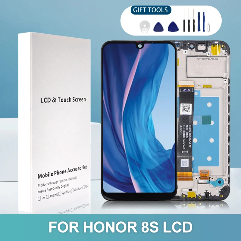 ЖК-дисплей для Huawei Honor 8S с дигитайзером сенсорного экрана в сборе, дисплей для Honor 8S 2020 с инструментами, бесплатная доставка, 1 шт.