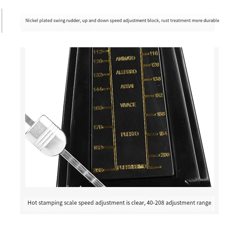 Механический метроном универсальный для гитары скрипки фортепиано музыкальный