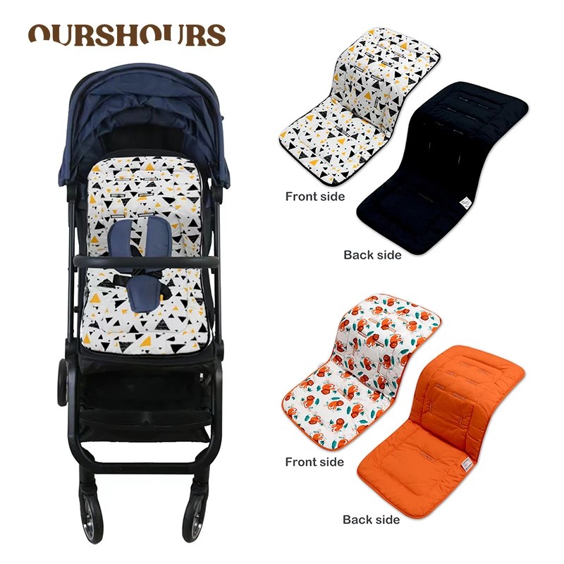 

Baby Stroller Mat Cotton Seat Cushion Mattress Universal Car Seat Pad Soft Carriage Pram Liner Print Animals Prams Accessories