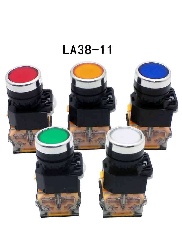 LA38-11 Series AC220/380V DV110V DC24/36V самосброс плоская нажимная кнопка аварийной остановки