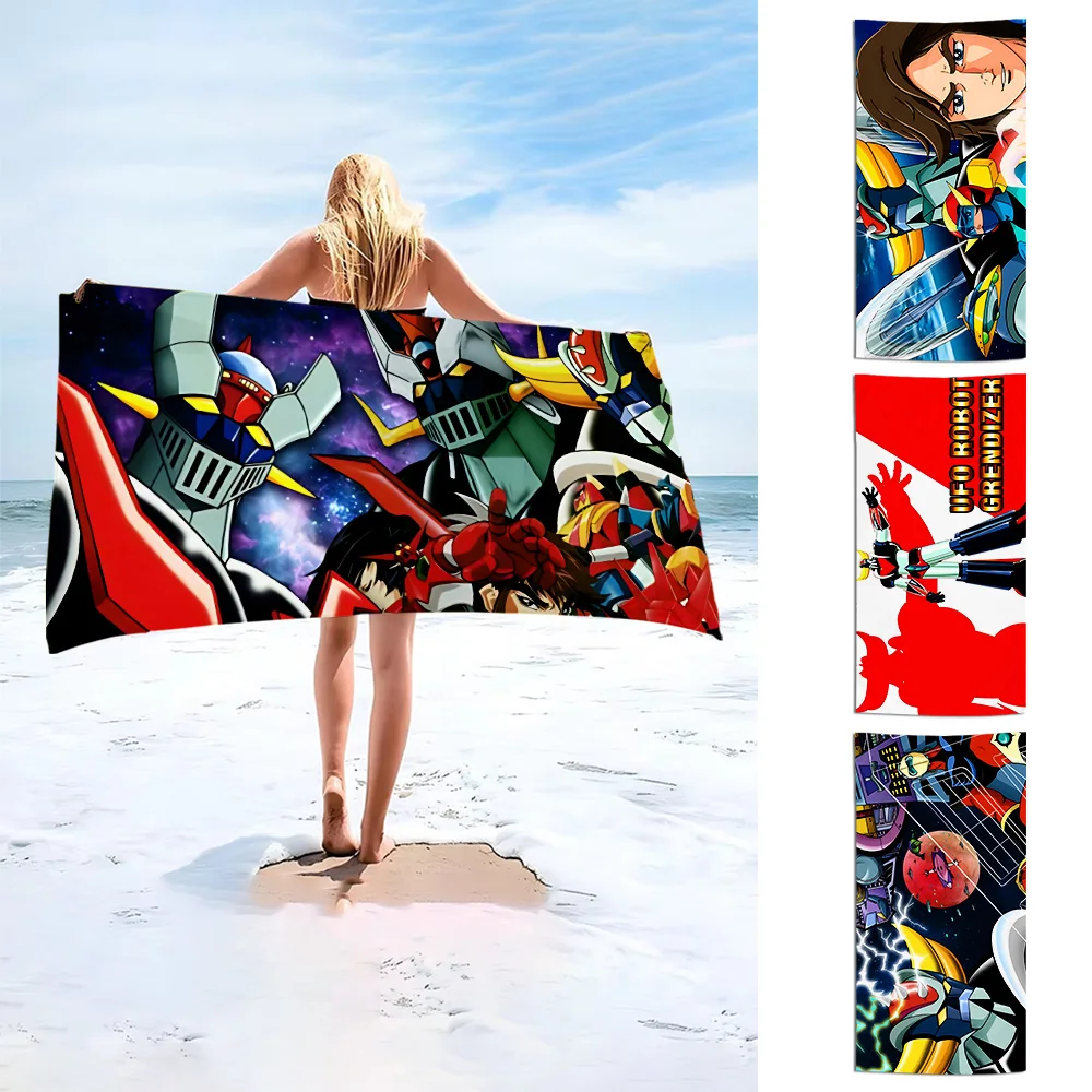 НЛО ROBO GRENDIZER GOLDORAK Пляжное полотенце из микрофибры без песка Быстросохнущие