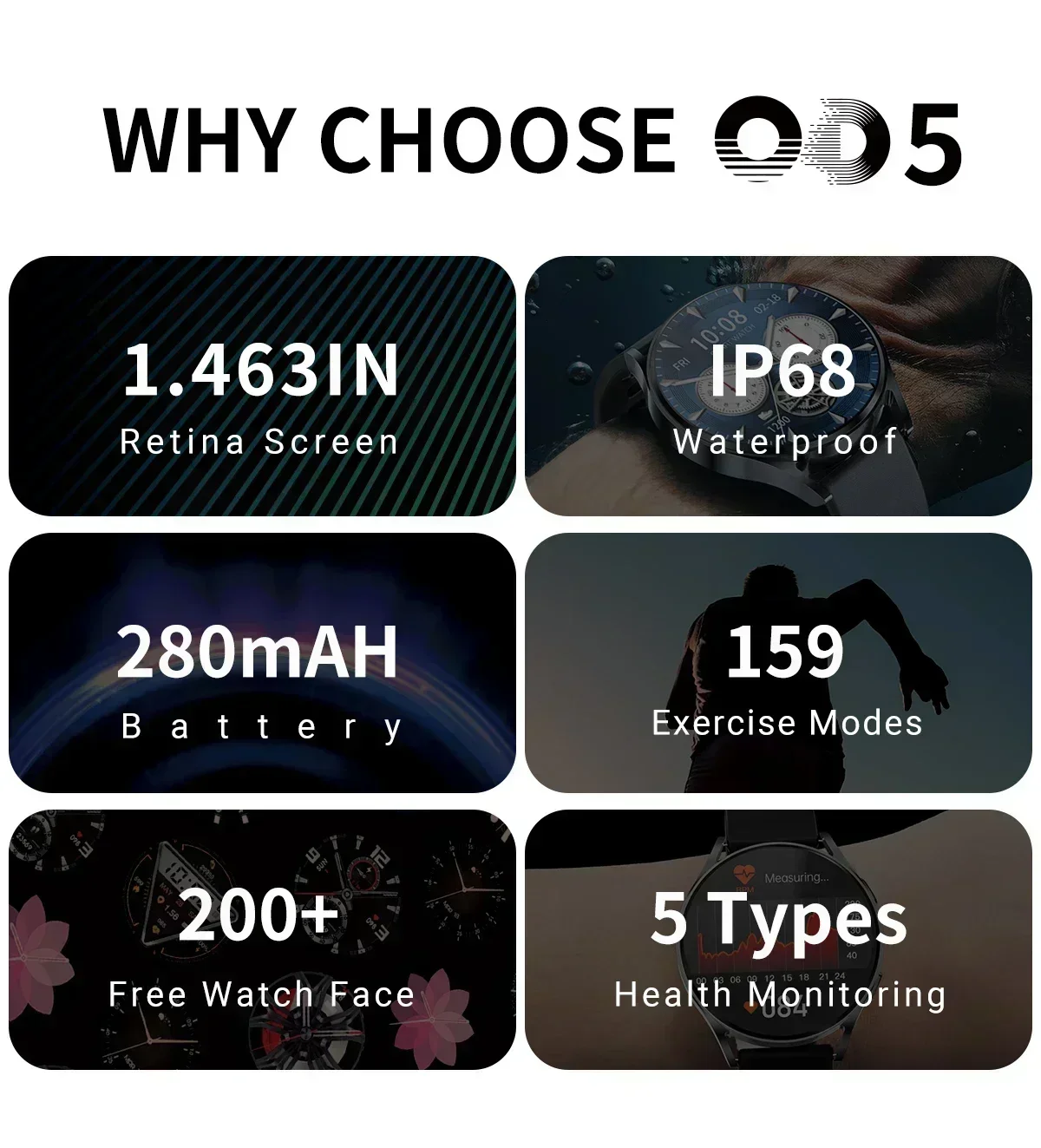 Новинка 2024 года умные часы Zordai OD5 Pro для Galaxy Watch 6 Bluetooth-вызов водозащита IP68 фитнеса