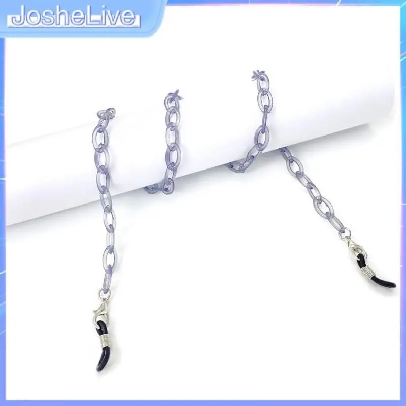 

56CM Acrylic Sunglasses Chain Lanyard Anti-slip With Clips Reading Glasses Chain Cord Holder Neck Strap Rope Lanyard For Women