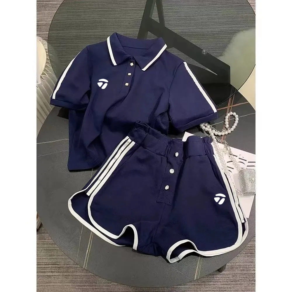 

Summer New Goods 2023 Women's Golf T-shirt clothing Two Piece Set Apparel Casual Set T-shirt Shorts Wear