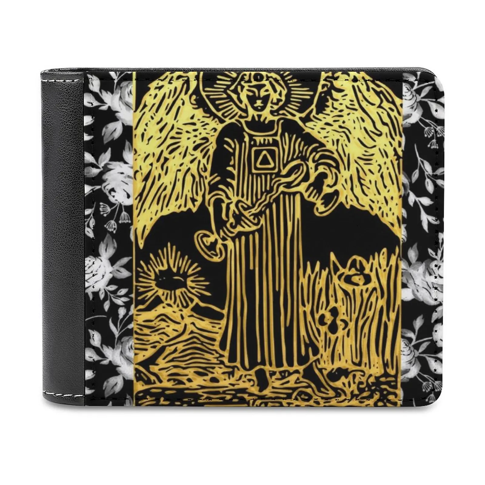 

Новый модный кошелек Temperance-A с цветочным принтом Таро из искусственной кожи для мужчин и женщин, кошельки, персонализированные кошельки, Тар...