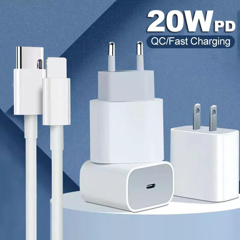 

Pd QC 3.0 Quick Charging Usb C Charger For iPhone 13 12 Pro Max 11 Xs Xr Mini Fast Charger Type C Cable Phone Charger