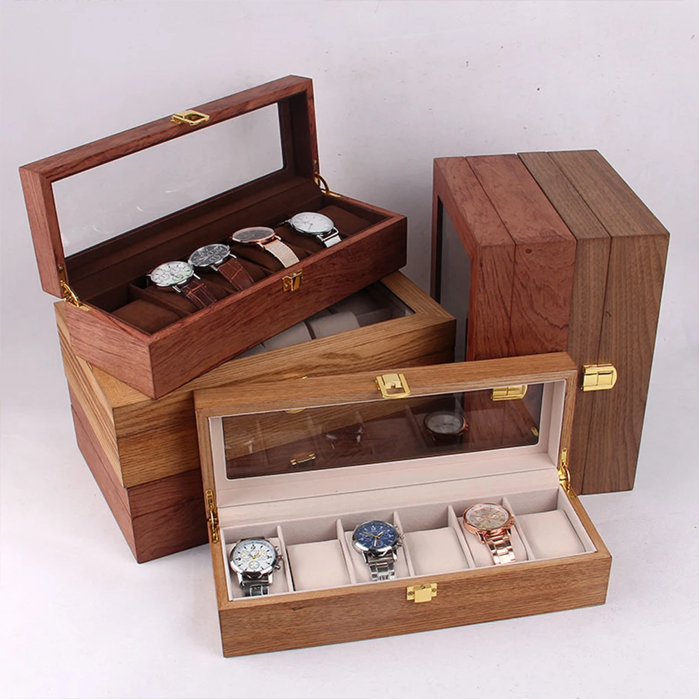 

Wood Wide Application Watch Display Box With 6 Slots For Easy Storage Well Organized Watch Boxes