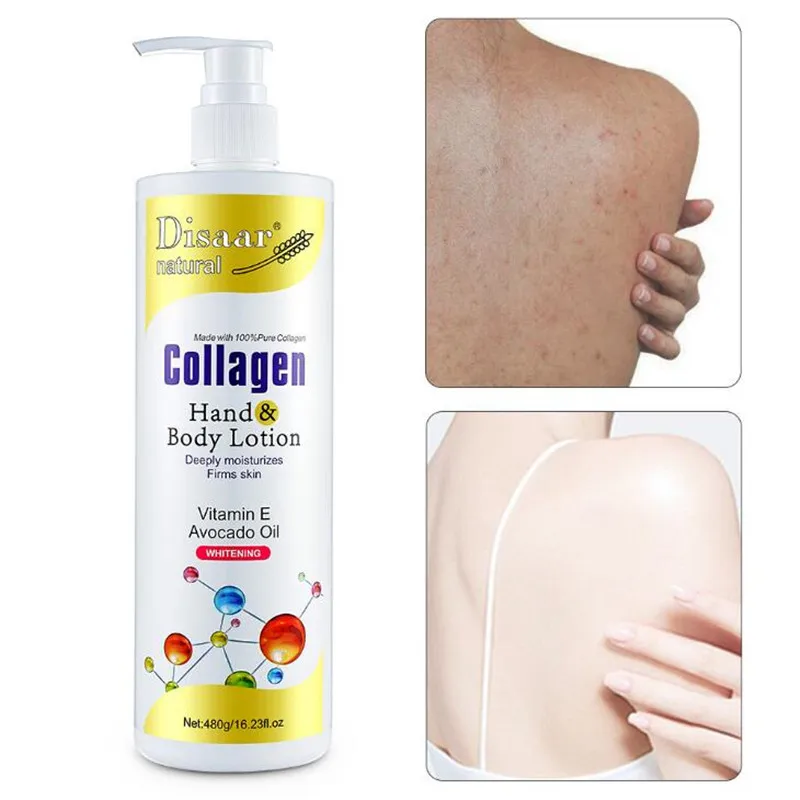 

480 г коллаген витамин C отбеливающий крем для тела отбеливающий увлажняющий лосьон для тела крем для осветления кожи