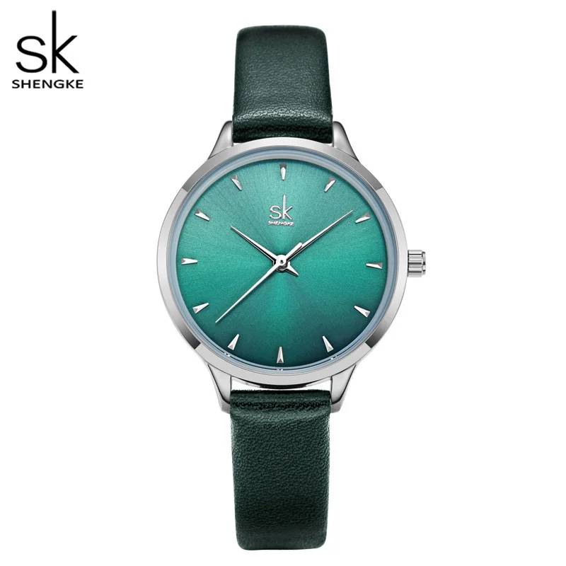 

Shengke Summer Watch For Women Bright Color Leather Reloj Mujer Japanese Quartz Precise Relogio Feminino 31 MM Dial Montre Femme