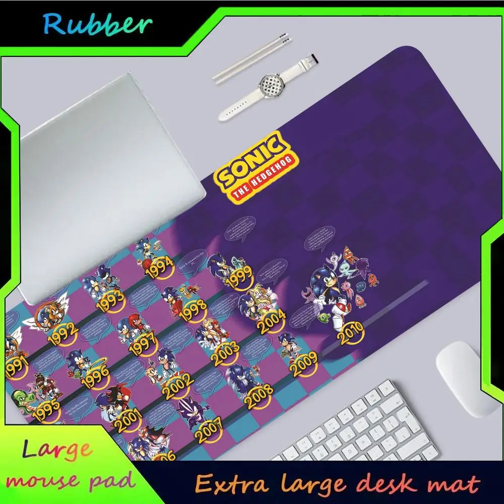 Коврик для мыши Sonic The Hedgehog MINISO популярные большие игровые коврики размер XL Lock Edge