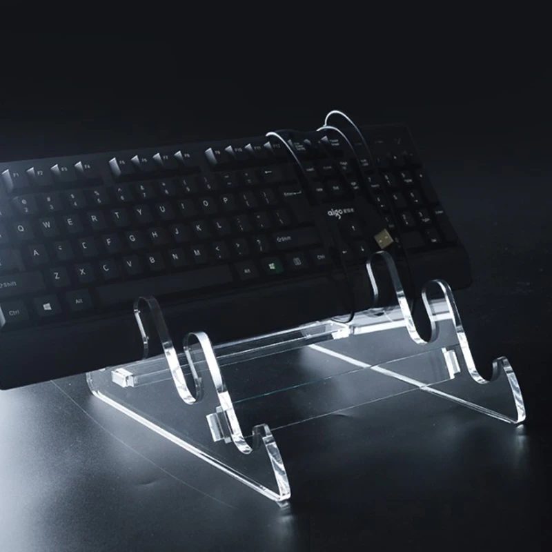 3 Tiers Acrylic Keyboard Rack Transparent Computer Keyboard Display Holder Portable Fingerboard Holder Stand Riser