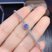 100 natural high quality tanzanite bracelet s925 sterling silver fine fashion charming jewelry for women free shipping