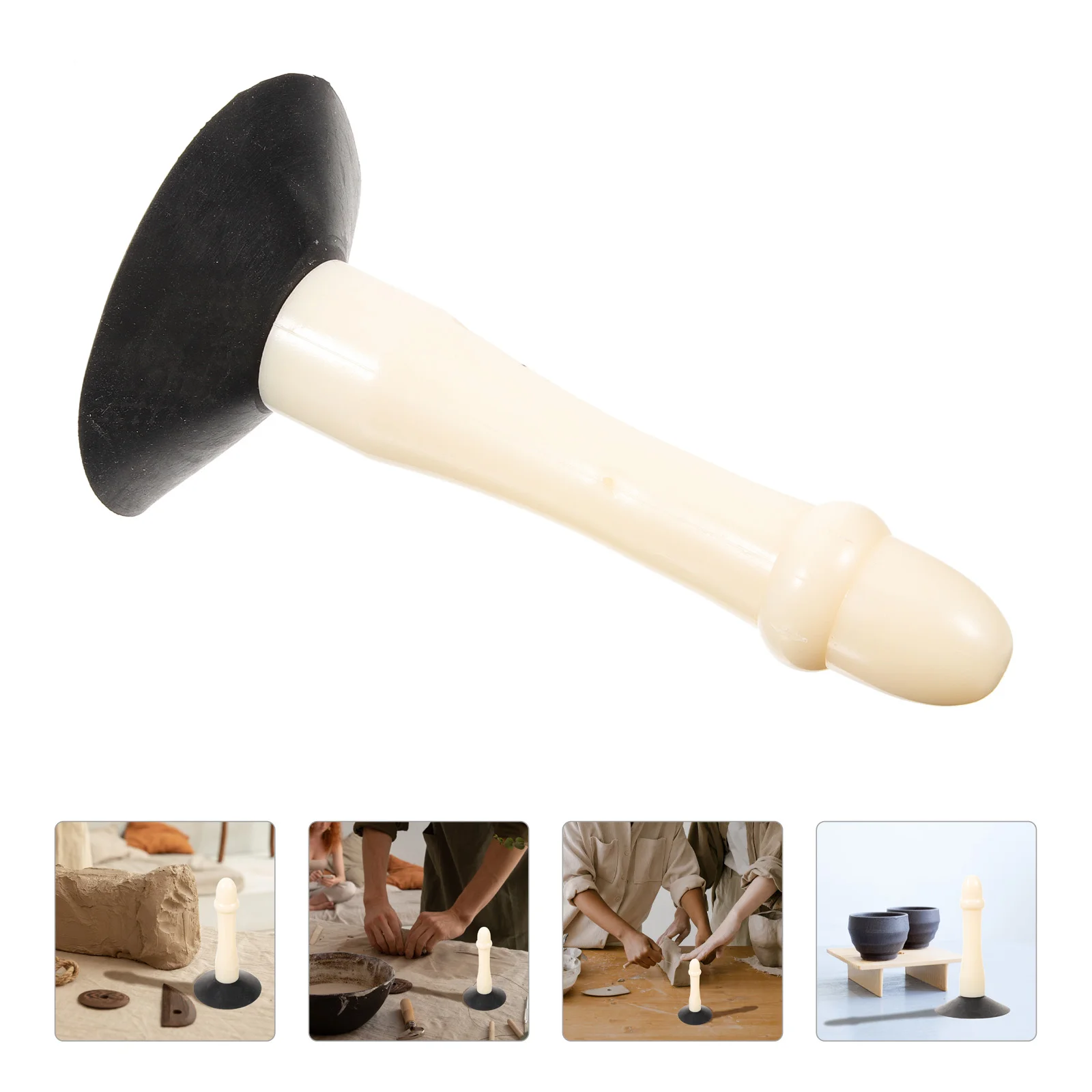 

Ceramic Tool Pottery Clay Suction Cup Ceramics Tools Plastic Rubber Glazing Dipping Plate