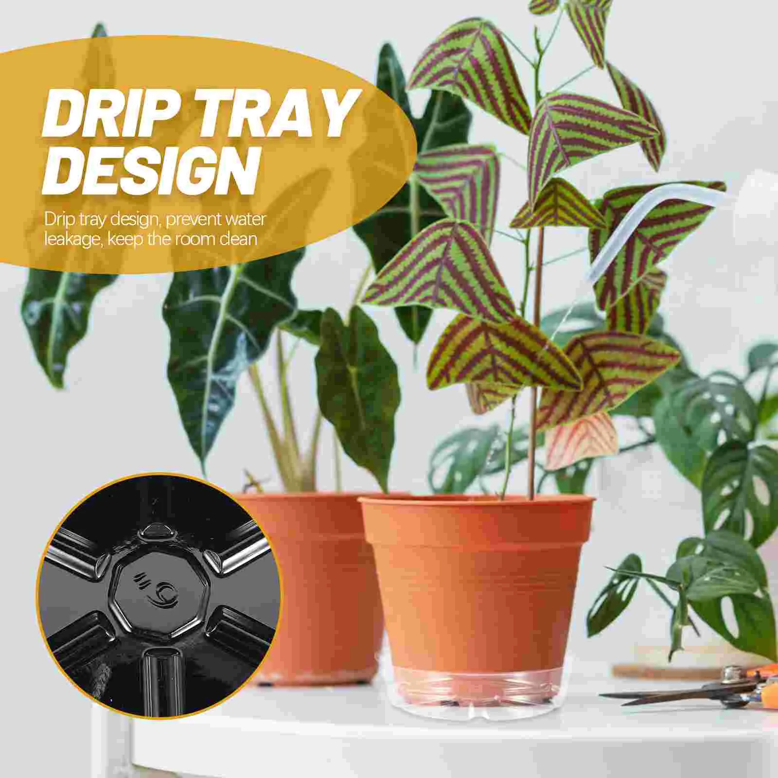 10 шт. блюдце для цветочного горшка 6-дюймовый прозрачный пластиковый поднос