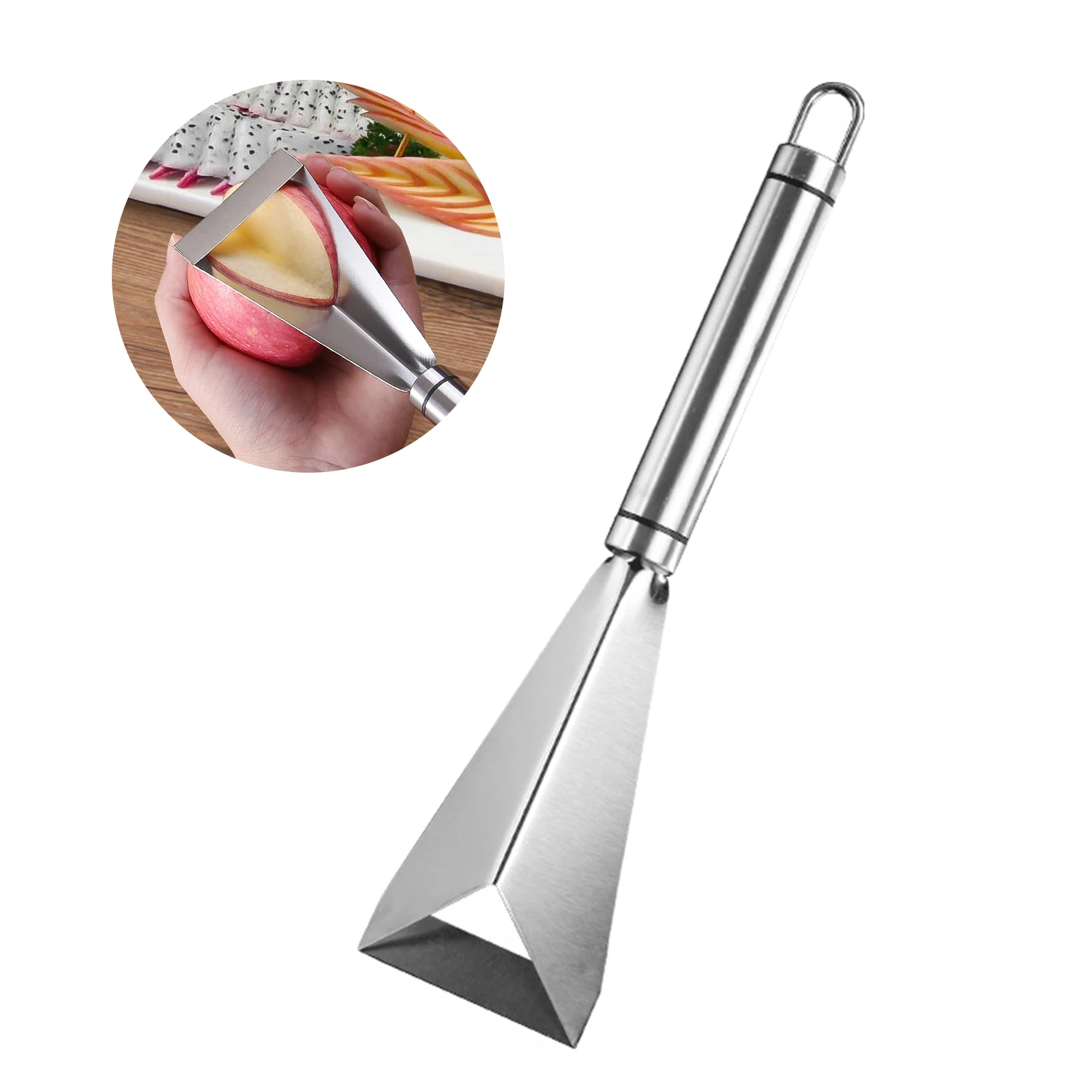 

Тройной резной пилинговый нож из нержавеющей стали для фруктов и овощей