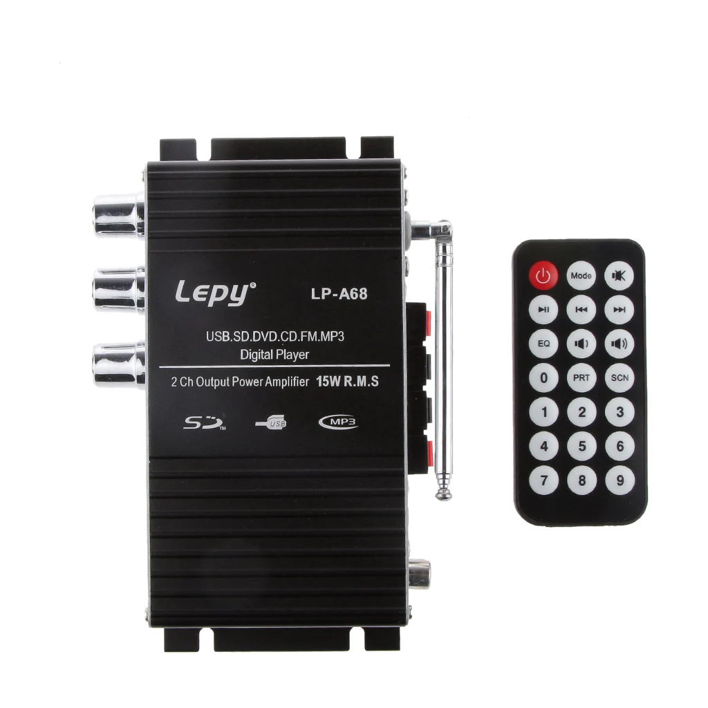 

-A68 2CH стерео аудио AMP поддержка/MP3/SD/MMC/USB/DVD/для автомобиля мотоцикла дома