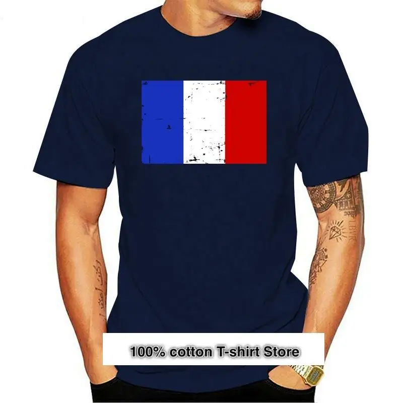 

Camiseta Retro francesa para hombres y adultos, camisa de estilo Vintage con bandera de Francia, regalo