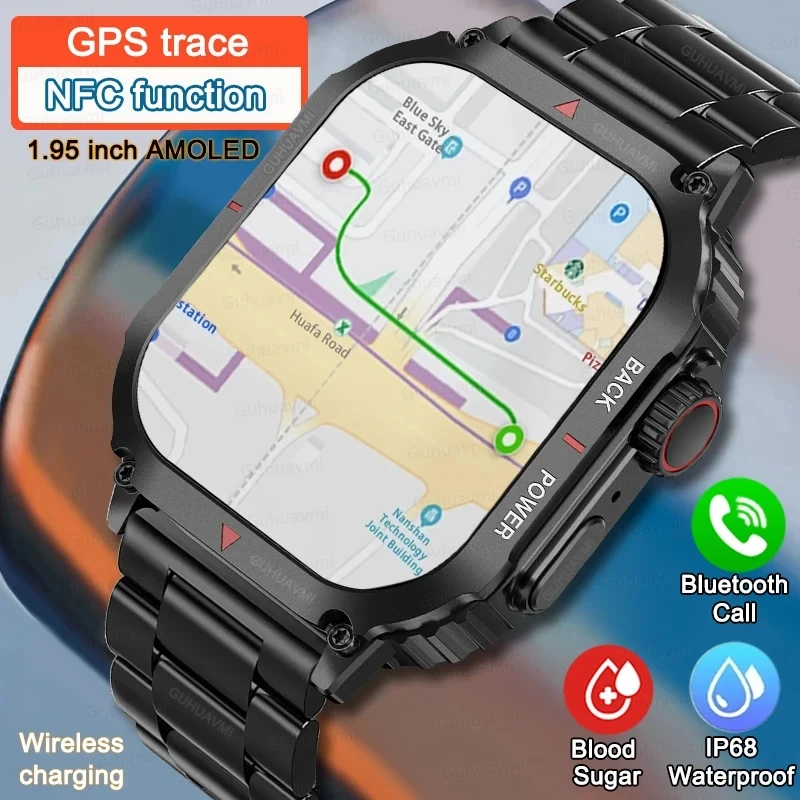 

Мужские Водонепроницаемые Смарт-часы с поддержкой Bluetooth и GPS