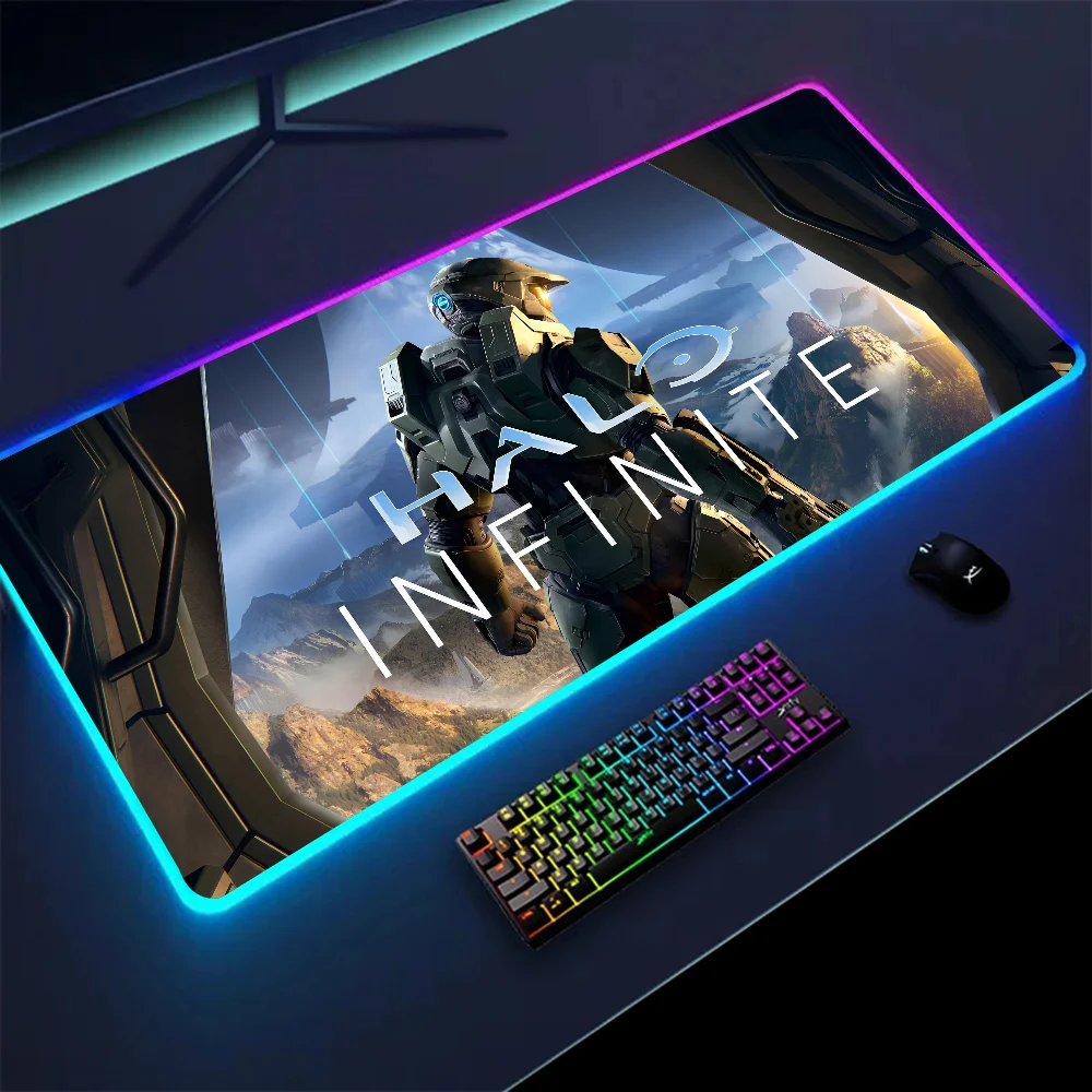 1 шт. игровые коврики для мыши H-Halo Cool I-Infinite XXL RGB HD Черные Аксессуары геймеров