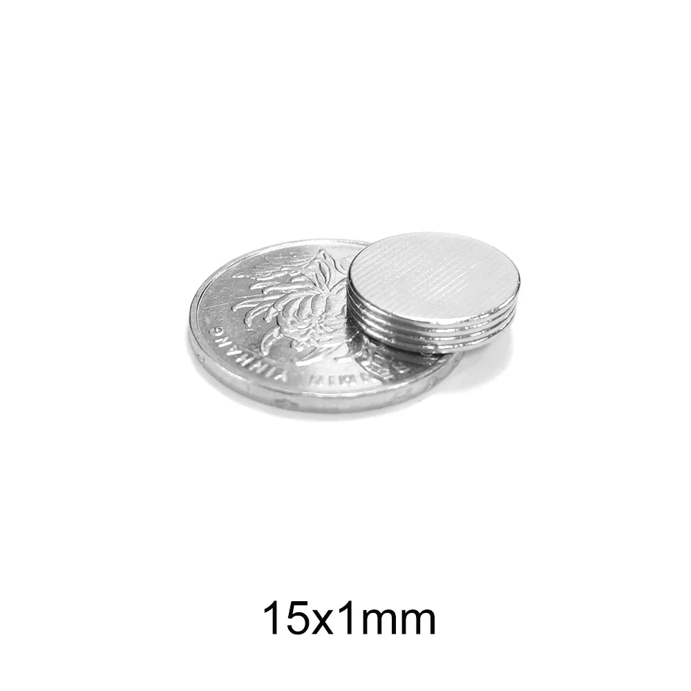 Мощные круглые магниты 10 ~ 300 шт. 15x1 мм 15 x 1 лист неодимовый магнитный диск