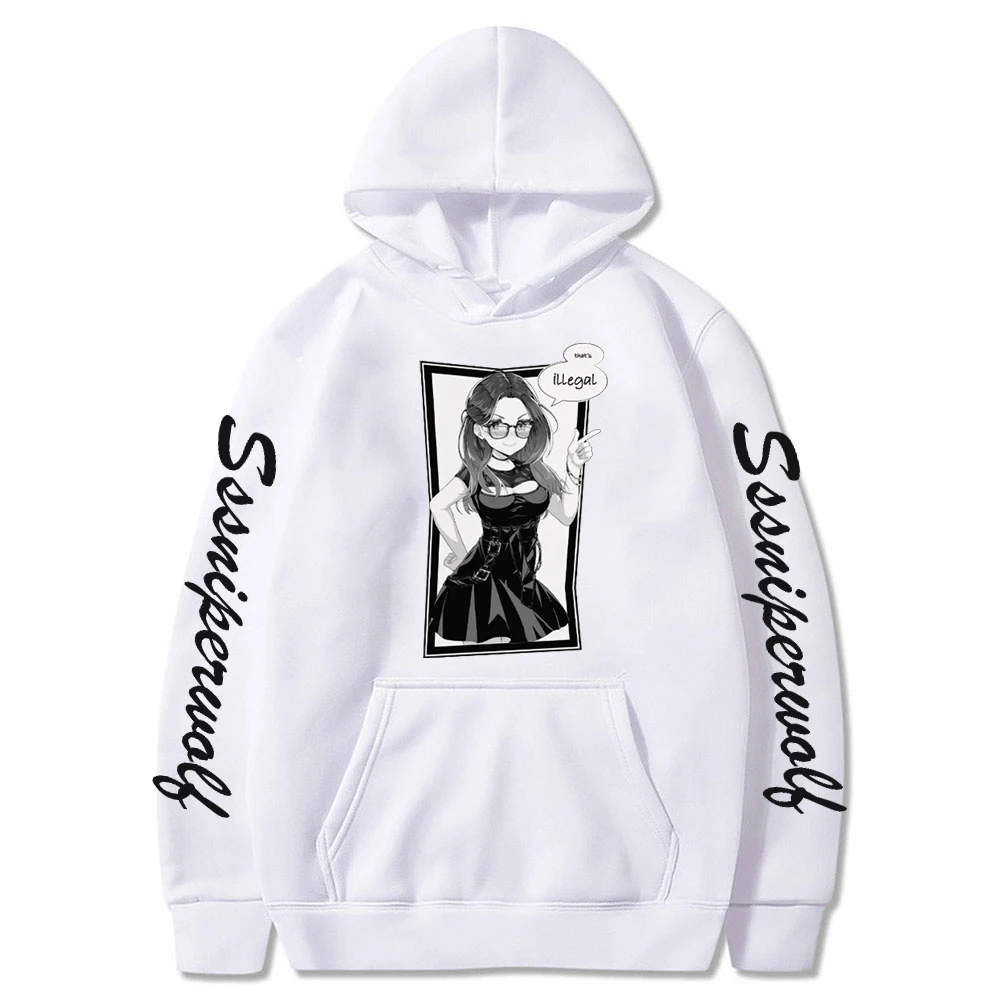 

Новинка от SSSniperWolf, нелегальная Толстовка с длинным рукавом, уличная одежда, Женская и мужская толстовка, одежда для мальчиков и девочек y2k