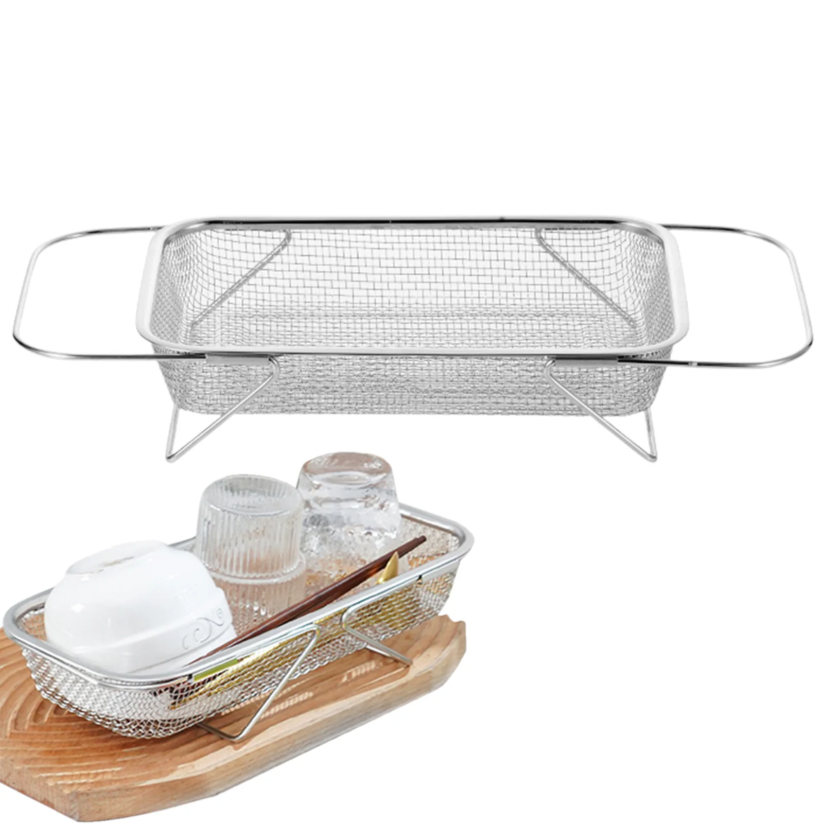 

Kitchen Sink Drain Expandable Dish Drying Rack Stainless Steel Dish Drying Rack Drain Basket For Kitchen Sink Adjustable