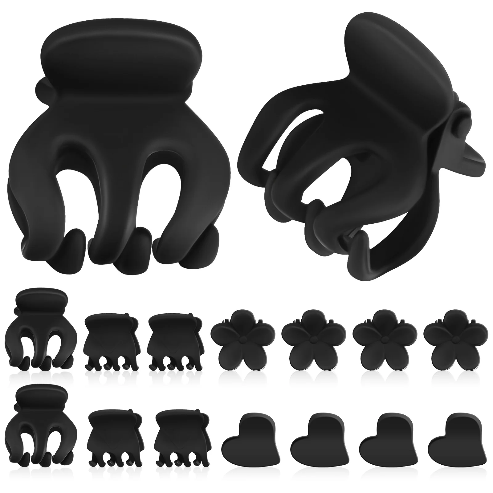

24 Pcs Hair Claw Clips Small Hair Clips for Thick Hair Kids Girls and Adult Hairstyles Decorative Clips Hair Accessories