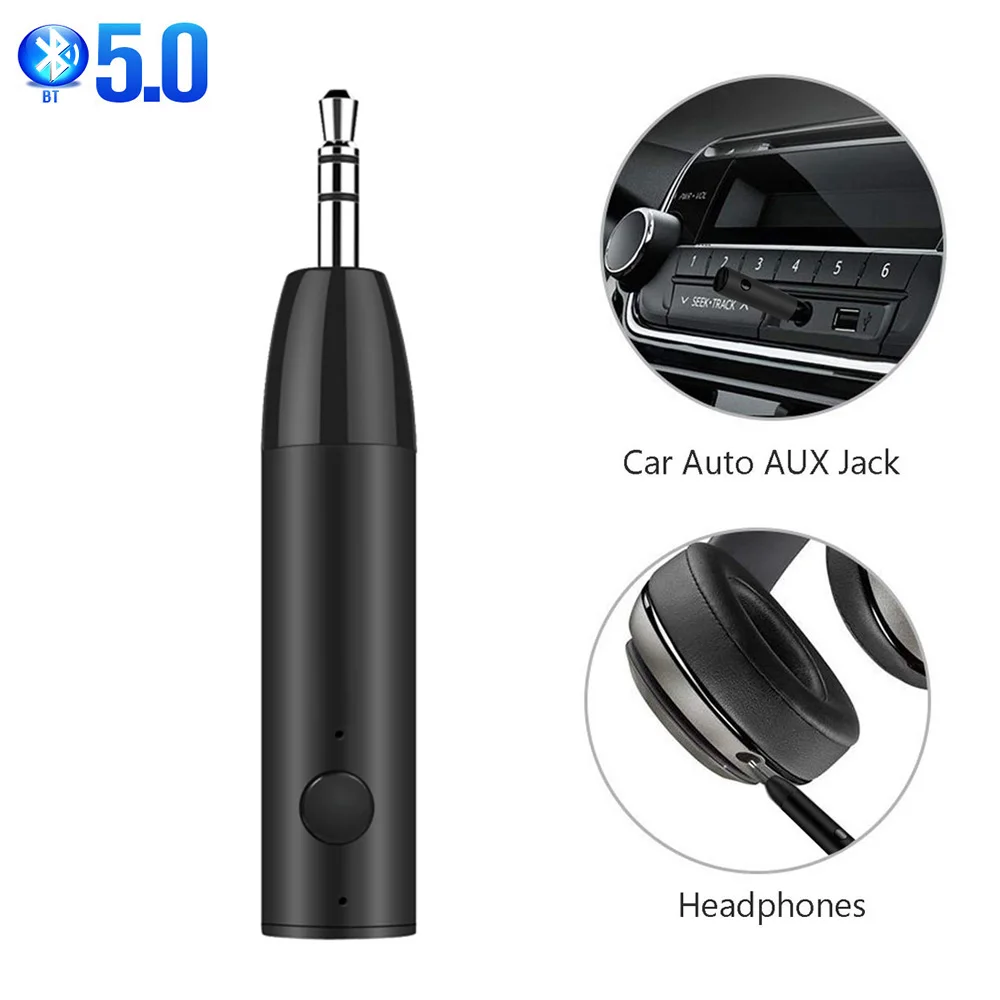 

Wireless Bluetooth Car 3.5mm Jack Auto Aux Audio Adapter Stereo Bluetooth-Compatible 5.0 Speaker For Car Headphone Speaker New