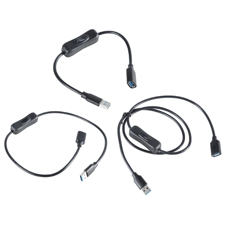 R91A USB удлинительный кабель папа-мама с кнопкой питания для настольного