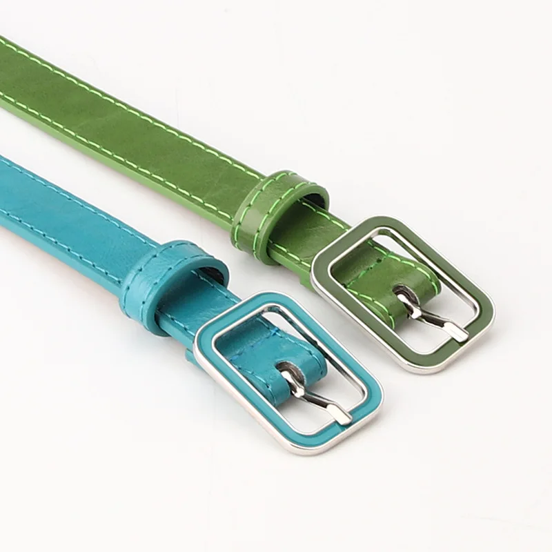 

Wide Leather Waist Strap Belt Women Black White Pink High Quality Gold Square Pin Metal Buckle Belts Female Belts for Jeans