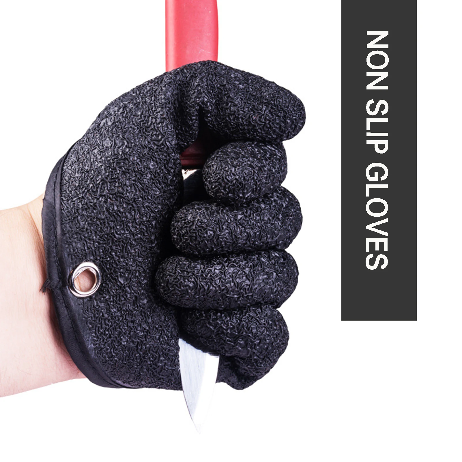 

Fishing Gloves Catch Fish Anti-slip Durabl Knit Full Finger Waterproof Work Cutproof Glove Clasp Left Right Apparel Protect Hand