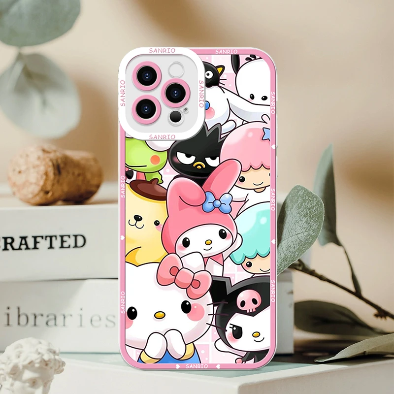 Чехол для телефона с рисунком Sanrio Hello Kitty Cinnamoroll Kuromi Samsung Galaxy S20 S21 S22 S23 S24FE Plus Ultra 5G