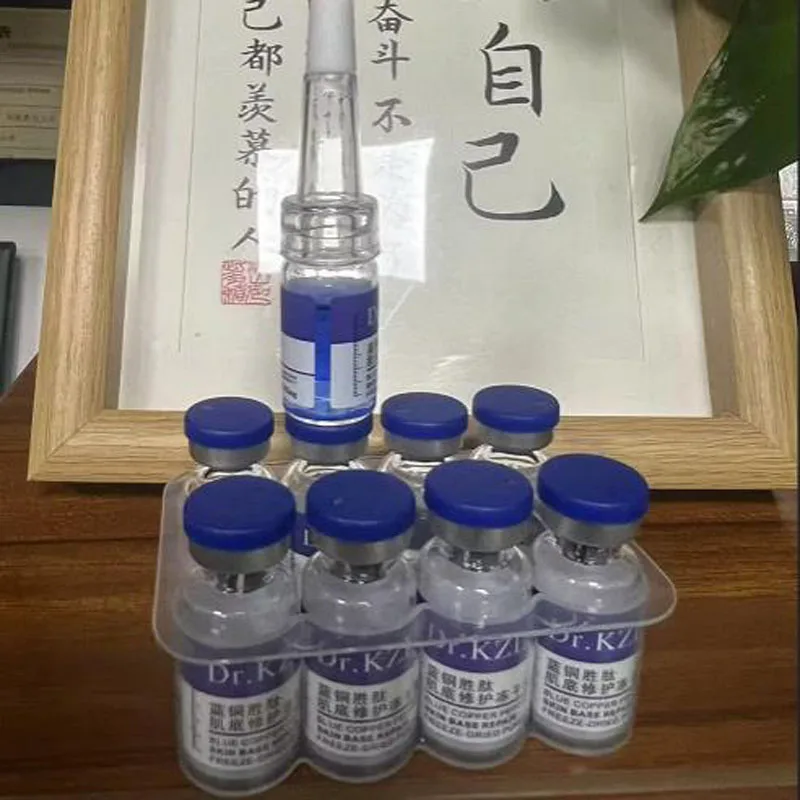 Фото Мощная сыворотка для восстановления кожи с пептидом GHK-CU Blue Copper Peptide способствует регенерации кожи и улучшает состояние кожи для более здорового цвета лица. №1