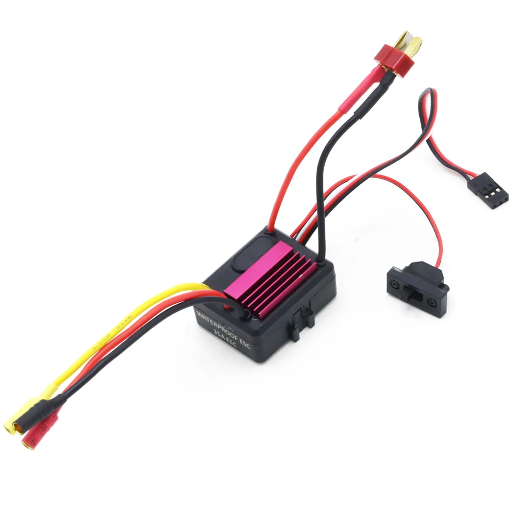 

RC Waterproof 35A 2-3S Sensorless Brushless ESC Analog 5.0V/2A BEC Output For 1/16 1/14 Drift Car Buggy Toy