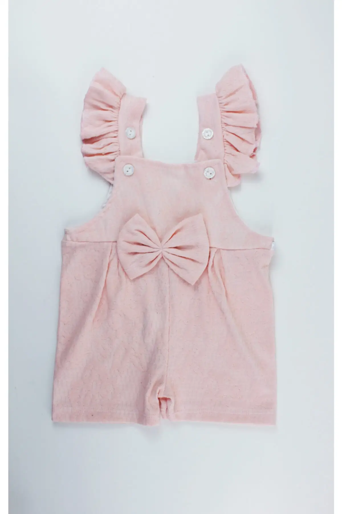 

Летнее платье для маленьких девочек с бантом, хлопковое миди Askılı розовое среднее