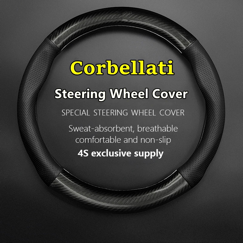 

PU Leather For Corbellati Steering Wheel Cover Genuine Leather Carbon Fiber