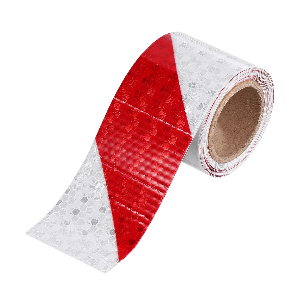 

Red& White Twill Reflective Tape Outdoor Adhesive Tape White Reflective Tape Outdoors Stickers Night Safety Sticker Hazard Tape